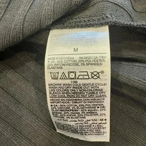 Old Navy charcoal gray ribbed fitted tank dress size medium - Picture 7 of 8